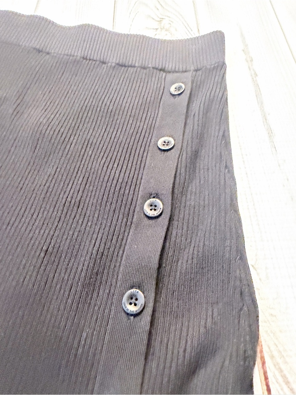 Lita by Ciara Black Button-Trim Pencil Skirt - Picture 3 of 7